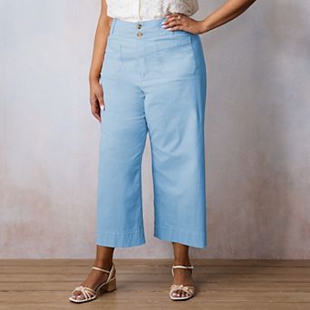 Plus Size LC Lauren Conrad Super High Rise Wildflower Pants