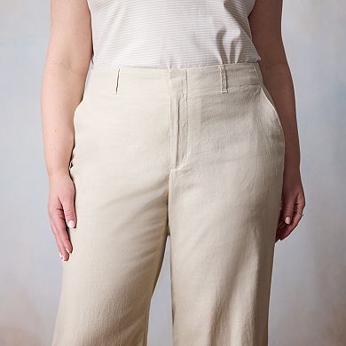 Plus Size LC Lauren Conrad Elastic Back Drapey Trouser Pants