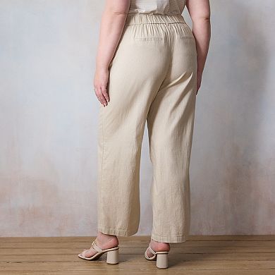 Plus Size LC Lauren Conrad Elastic Back Drapey Trouser Pants