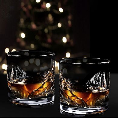 LIITON 4-Piece Grand Canyon Crystal Whiskey Glass Set