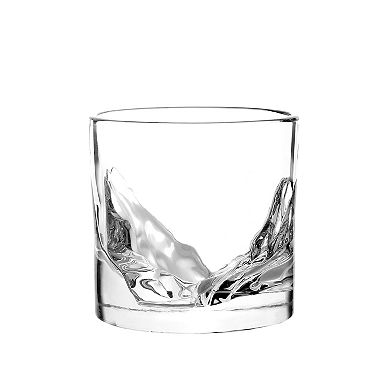 LIITON 4-Piece Grand Canyon Crystal Whiskey Glass Set