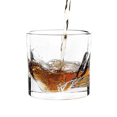 LIITON 4-Piece Grand Canyon Crystal Whiskey Glass Set
