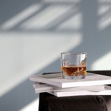 LIITON 4-Piece Grand Canyon Crystal Whiskey Glass Set