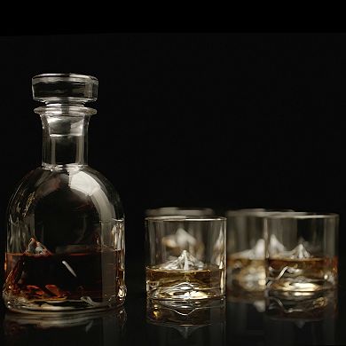 LIITON Mount Everest Crystal Whiskey Glass & Decanter Set