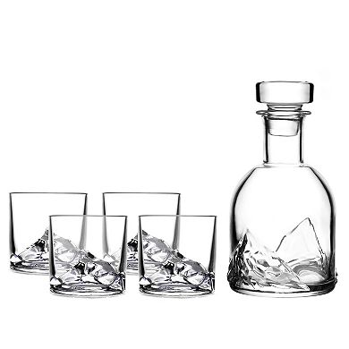 LIITON Mount Everest Crystal Whiskey Glass & Decanter Set