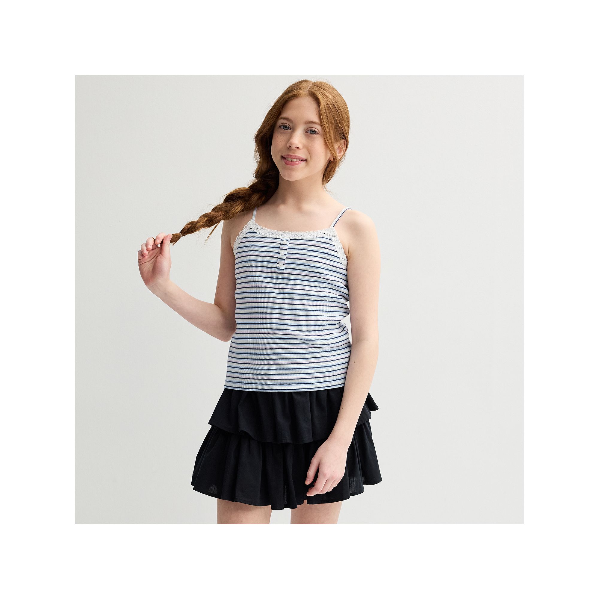 Girls 6-20 SO® Lace Trim Camisole in Regular & Plus Size, Girls, Size: La