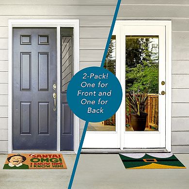 Paramount 2-Piece Elf OMG & Costume Modern Graphic Doormat
