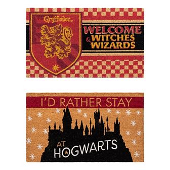 Harry Potter Hogwarts & Witches Modern Graphic Coir Area Rug 2-Pack