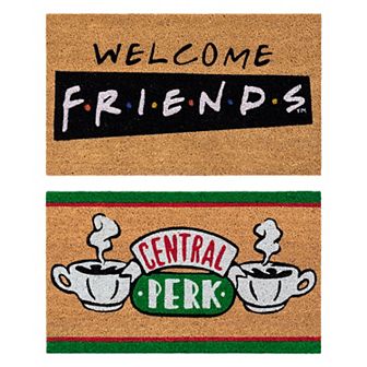 Paramount 2 pc Coir Friends Central Perk & Welcome Modern Graphic Doormat Set