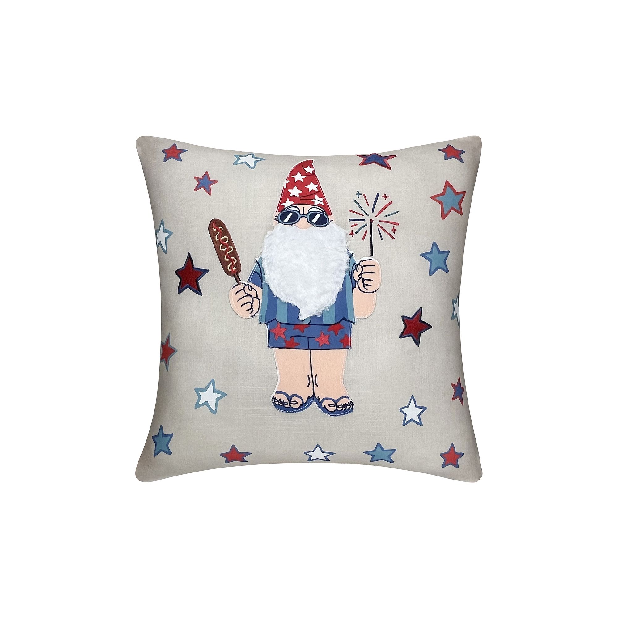 Celebrate Together™ Americana Linen Gnome Throw Pillow, Rubicondo