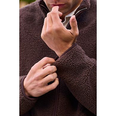 Men's NEXT Funnel Zip Neck Borg Fleece