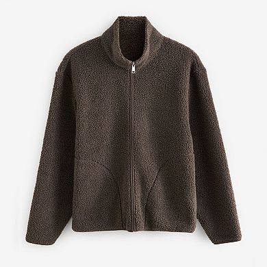 Men's NEXT Funnel Zip Neck Borg Fleece
