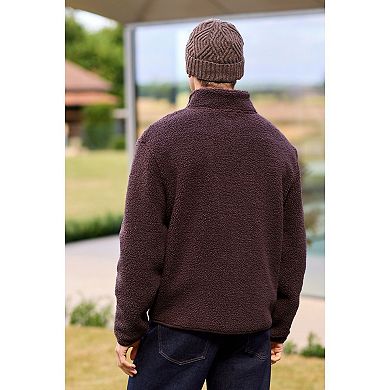 Men's NEXT Funnel Zip Neck Borg Fleece