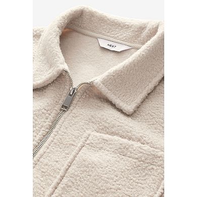 Men's NEXT Half Zip Borg Sweater