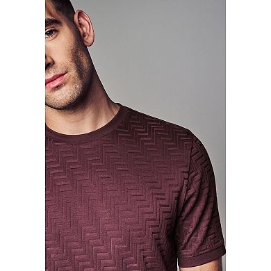 Men's NEXT Relaxed Knitted Wool Blend Long Sleeve Textured Polo Shirt