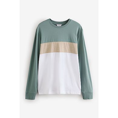 Men's NEXT Relaxed Knitted Wool Blend Long Sleeve Textured Polo Shirt