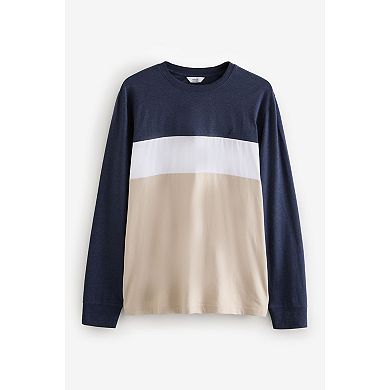 Men's NEXT Relaxed Knitted Wool Blend Long Sleeve Textured Polo Shirt