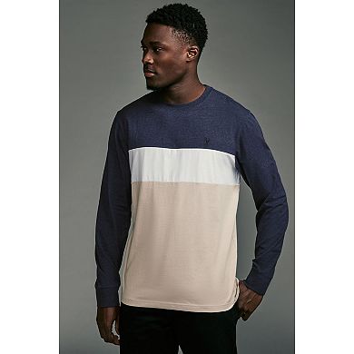 Men's NEXT Relaxed Knitted Wool Blend Long Sleeve Textured Polo Shirt