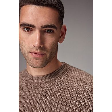 Men's NEXT Knit Camel Crew Neck Shirt
