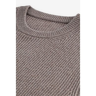 Men's NEXT Knit Camel Crew Neck Shirt