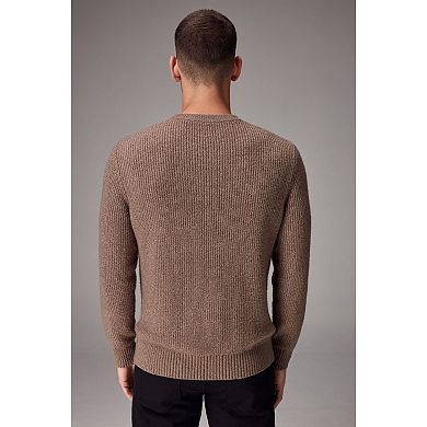 Men's NEXT Knit Camel Crew Neck Shirt