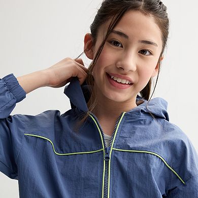 Girls 7-16 eyeshadow Windbreaker Jacket & Shorts Set