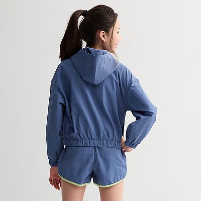 Girls 7-16 eyeshadow Windbreaker Jacket & Shorts Set