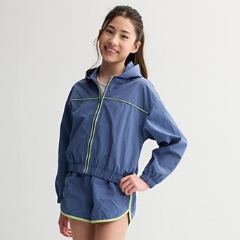 Girls 7-16 eyeshadow Windbreaker Jacket & Shorts Set