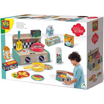 SES Creative Kitchen 16 pc Wood Kitchen Playset