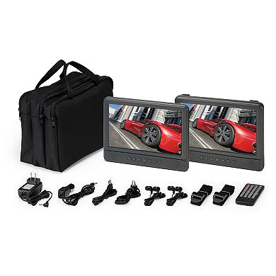 GPX Dual Screen Portable DVD Player Kit