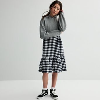 Girls 7-16 Mini Society 2 pc Cropped Hoodie & Dress Set