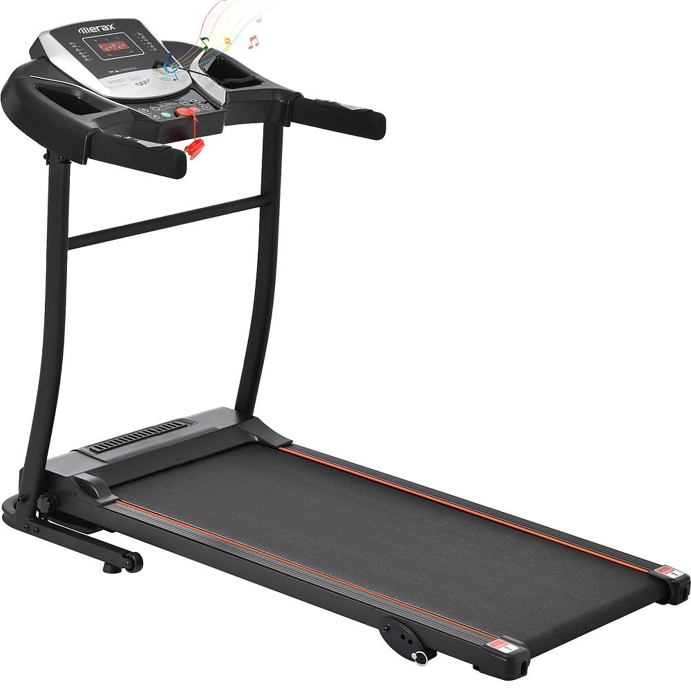 Merax Folding Treadmill With Pulse Sensor, 2.5 Hp Quiet Brushless
