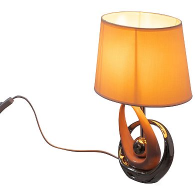 Designer table lamps, Decorative Ceramic Table Lamp, with Reflecting Silver and Pink Circular Stand