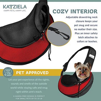 Expandable Sling Bag - Front Shoulder Pet Carrier For Small Dog, Cat And Puppy