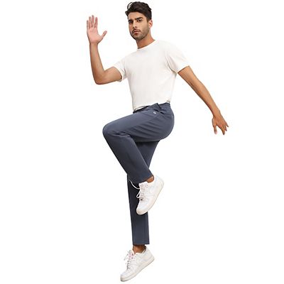 chinese dress ladies IDEALSANXUN Fleece Lined Pants for Mens Straight Leg Casual Stretch Dress  Pants(Navy, 30x30) at Amazon Men's Clothing store main image 0