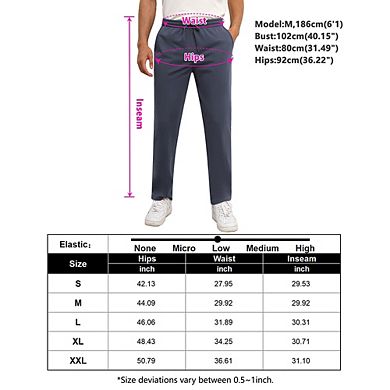 Men's Fleece Lined Sweatpants Thermal Pajama Jogger Pant With Pockets For Athletic Workout Running