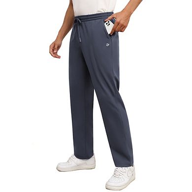 Men's Fleece Lined Sweatpants Thermal Pajama Jogger Pant With Pockets For Athletic Workout Running