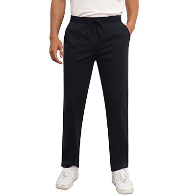 Men's Fleece Lined Sweatpants Thermal Pajama Jogger Pant With