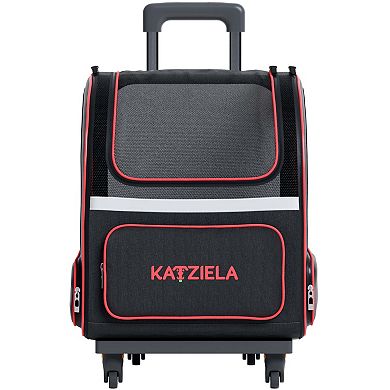 Hybrid Adventurer Pet Backpack With Removable Wheels And Telescopic Handle