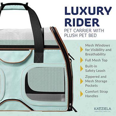 Luxury Rider Pet Carrier With Removable Wheels And Telescopic Handle