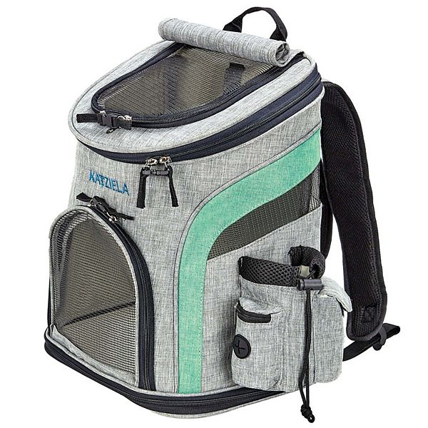 Voyager Pet Backpack Carrier For Dog, Cat And Puppy - Great For Hikers - Gray And Light Green (S)