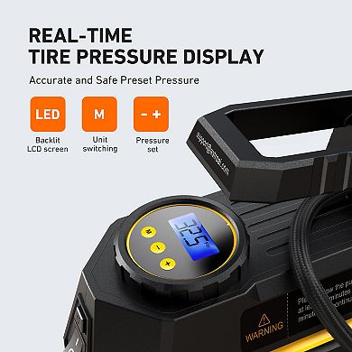 AstroAI Tire Inflator 12v Dc 100psi Portable Air Compressor For Car Bike Inflatables