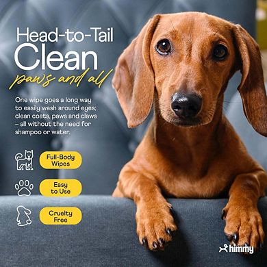 Himmy Fresh Lemon Cats Extra Large Pet Wipes For Dogs And Cats