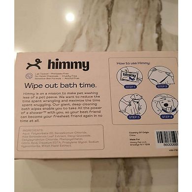 Himmy Fresh Lemon Cats Extra Large Pet Wipes For Dogs And Cats