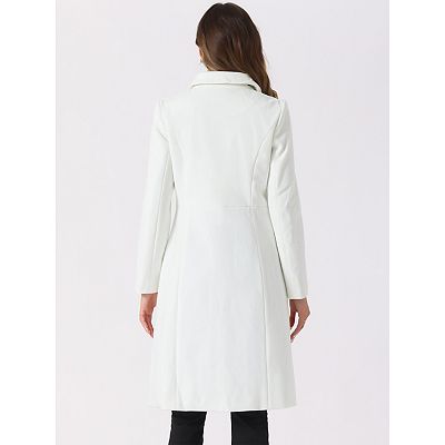 Collar Coat For Women s Buttons Long Sleeve Pockets A line Casual Long Winter Coats