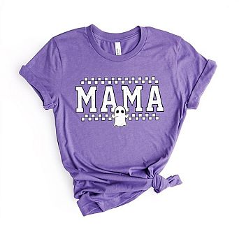 Mama Ghost Checkered Short Sleeve Graphic Tee