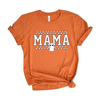 Mama Ghost Checkered Short Sleeve Graphic Tee