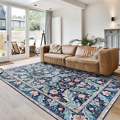 Gertmenian Crystal Print Altair Transitional Floral Runner or Area Rug