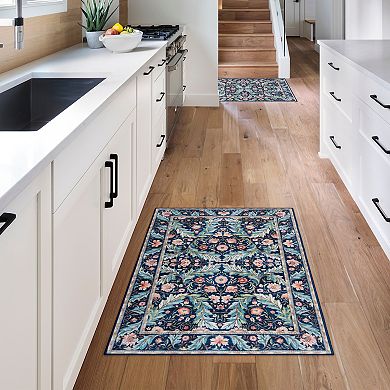 Gertmenian Crystal Print Altair Transitional Floral Runner or Area Rug
