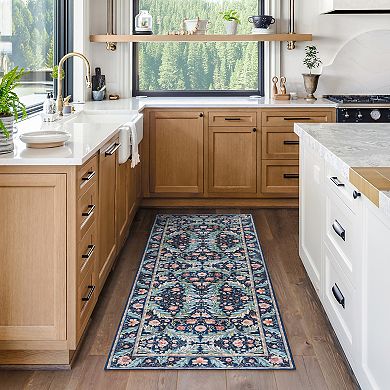 Gertmenian Crystal Print Altair Transitional Floral Runner or Area Rug